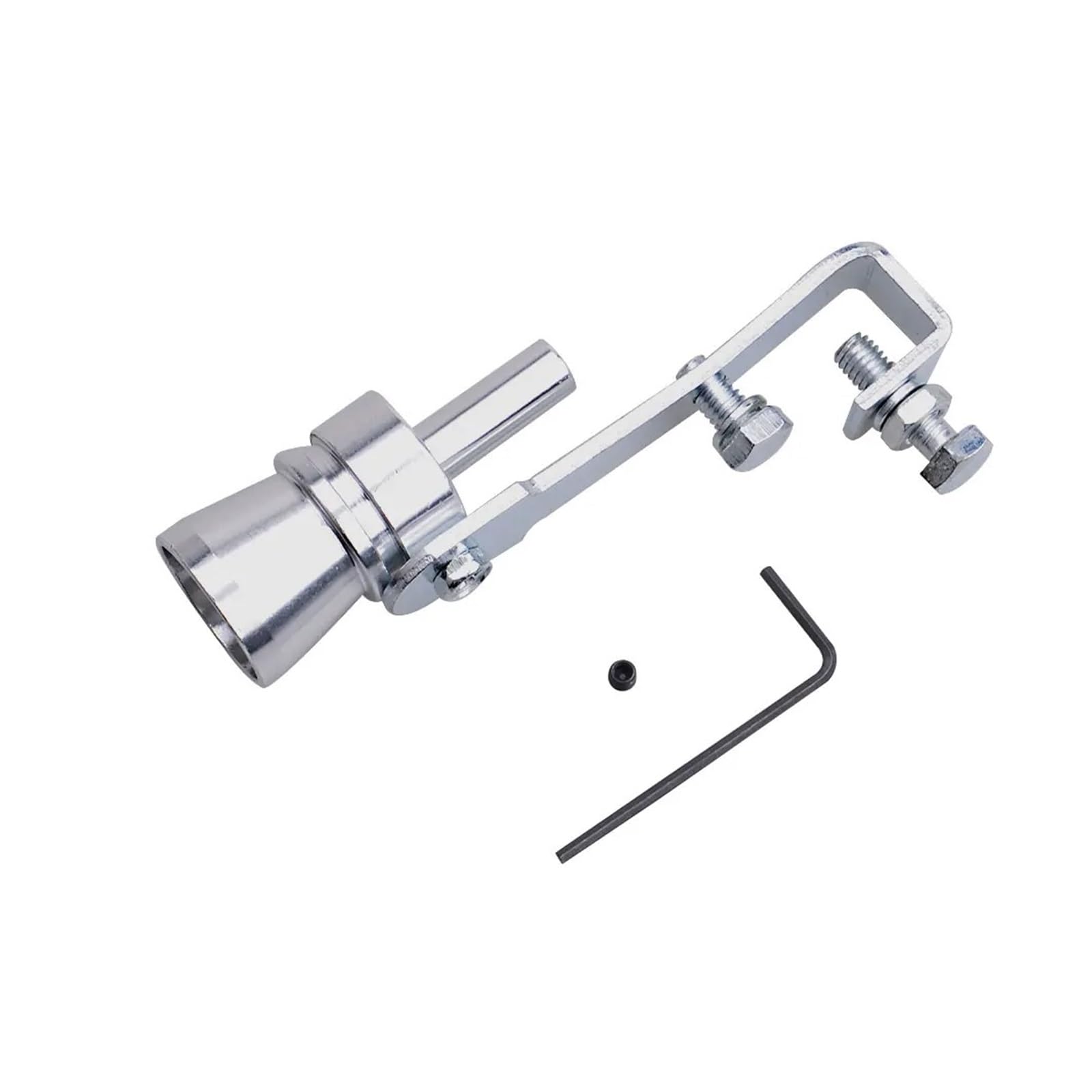 Auspuffblende Universal Auto Auspuff Pfeife Turbo Sound Simulator Whistle Sound Schalldämpfer S M L XL Endrohre(Silver M) von MBROS