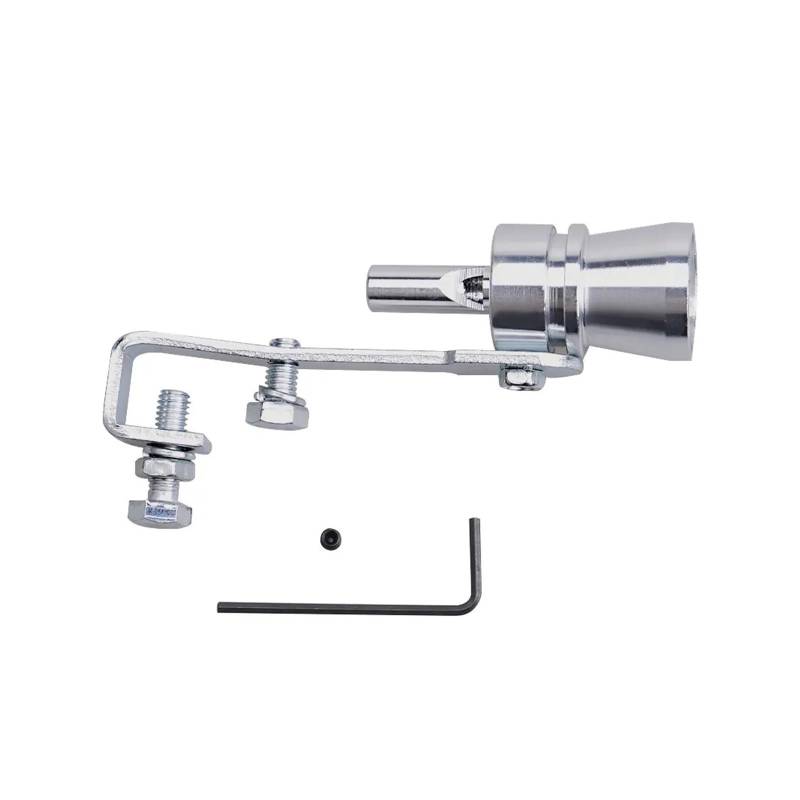Auspuffblende Universal Auto Auspuff Pfeife Turbo Sound Simulator Whistle Sound Schalldämpfer S M L XL Endrohre(Silver S) von MBROS