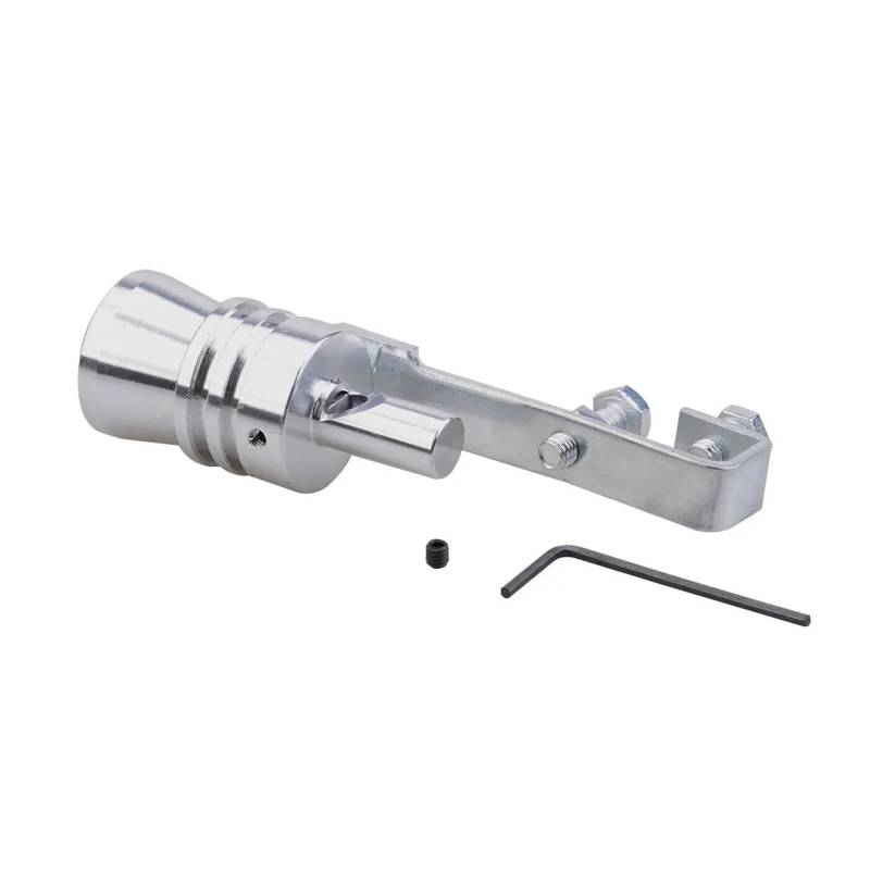 Auspuffblende Universal Auto Auspuff Pfeife Turbo Sound Simulator Whistle Sound Schalldämpfer S M L XL Endrohre(Silver XL) von MBROS