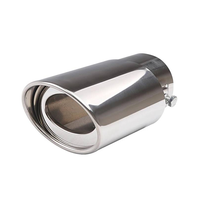 Auspuffblende Universal Auto Auspuff TIPP Edelstahl Einstellbare Endrohr 2.5"-3.3" Änderung Dekoration Endrohre(Silver Straight) von MBROS