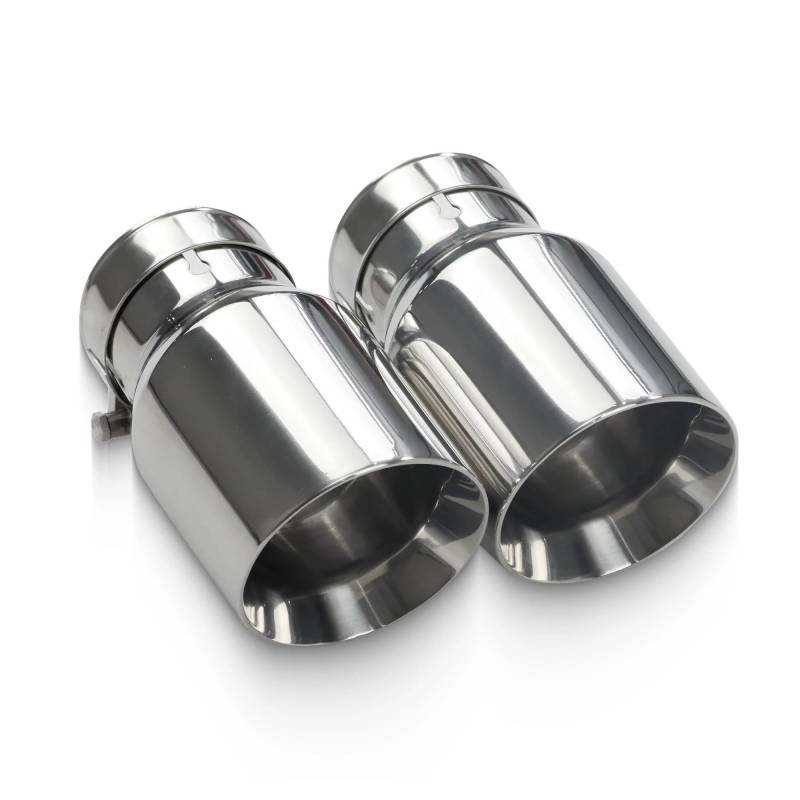Auspuffblende Universal Auto Auspuff TIPP Edelstahl Endrohr Düsen Schalldämpfer Endrohre Ändern Endrohre(In51-Out 101mm) von MBROS
