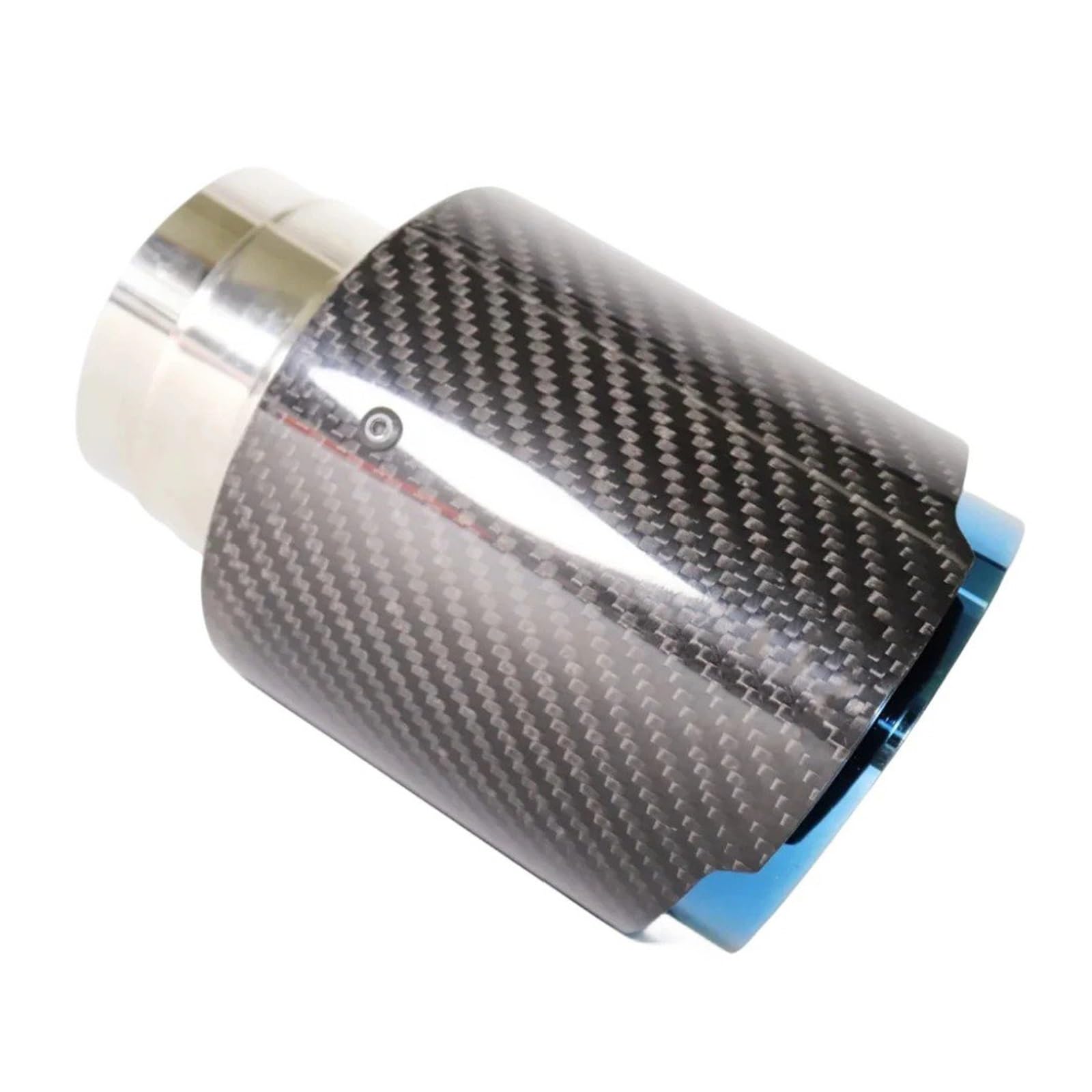 Auspuffblende Universal Auto Gerade Edelstahl Glänzend Carbon Faser Schalldämpfer Spitze Auspuff System Rohr Düse Endrohre(51MM IN 89MM Out) von MBROS