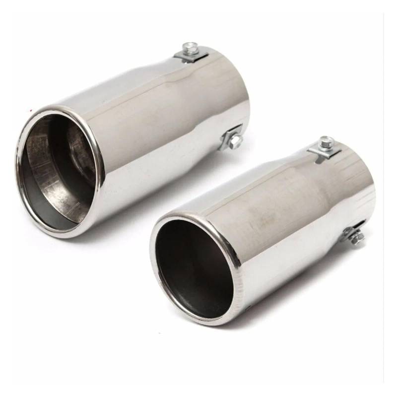 Auspuffblende Universal Auto Schalldämpfer Stahl Edelstahl Endrohr Auspuffrohr Spitze Ersatz Endrohre(Flat) von MBROS