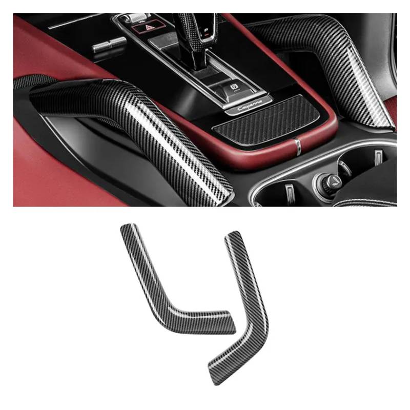 Auto Innenraum Rahmen Für Cayenne 2018 2019 2020 2021 2022 2023 2024 Auto Zubehör Inneren Zentralen Griff Türgriffe Panel Pull Trim Abdeckung Abdeckung Innen Trim(Central Handle 2pcs) von MBROS