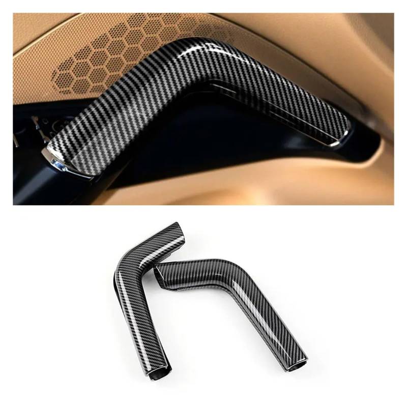 Auto Innenraum Rahmen Für Cayenne 2018 2019 2020 2021 2022 2023 2024 Auto Zubehör Inneren Zentralen Griff Türgriffe Panel Pull Trim Abdeckung Abdeckung Innen Trim(Door Handle 2pcs) von MBROS