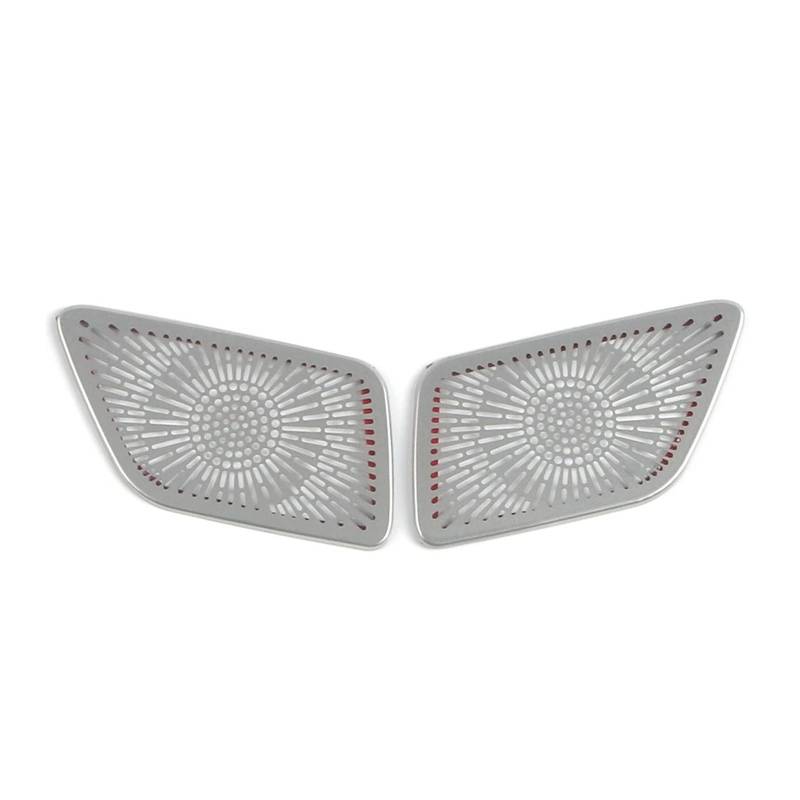 Auto Innenraum Rahmen Für Haval Für Jolion 2021 2022 Auto Center Cup Panel Sound Lautsprecher Innen Tür Griff Trim Abdeckung Zubehör Abdeckung Innen Trim(Front Matte Silvery) von MBROS
