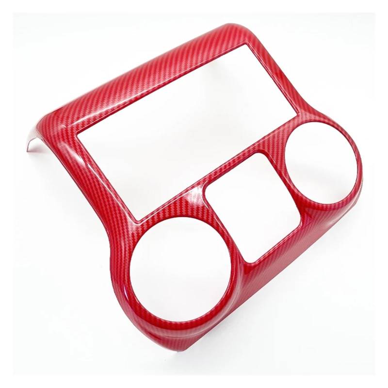 Auto Innenraum Rahmen Für Jeep Für Wrangler Für JK 2011 2012 2013 2014 2015 2016 2017 Auto Center Console Dashboard Control Panel Abdeckung Trim Innere Zubehör Abdeckung Innen Trim(Red Carbon Fiber) von MBROS