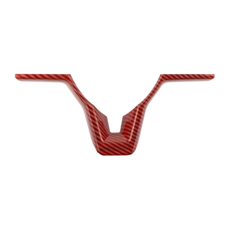 Auto Innenraum Rahmen Für Qashqai J11 Für X&Trail T32 R&ogue Note V&ersa K&icks Juke Micra Blatt Sentra Auto Lenkrad Panel Abdeckung Trim Aufkleber Abdeckung Innen Trim(1Pc Carbon red) von MBROS