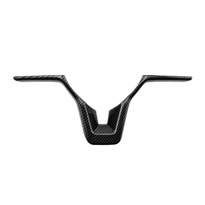 Auto Innenraum Rahmen Für Qashqai J11 Für X&Trail T32 R&ogue Note V&ersa K&icks Juke Micra Blatt Sentra Auto Lenkrad Panel Abdeckung Trim Aufkleber Abdeckung Innen Trim(1Pc Carbon Black) von MBROS