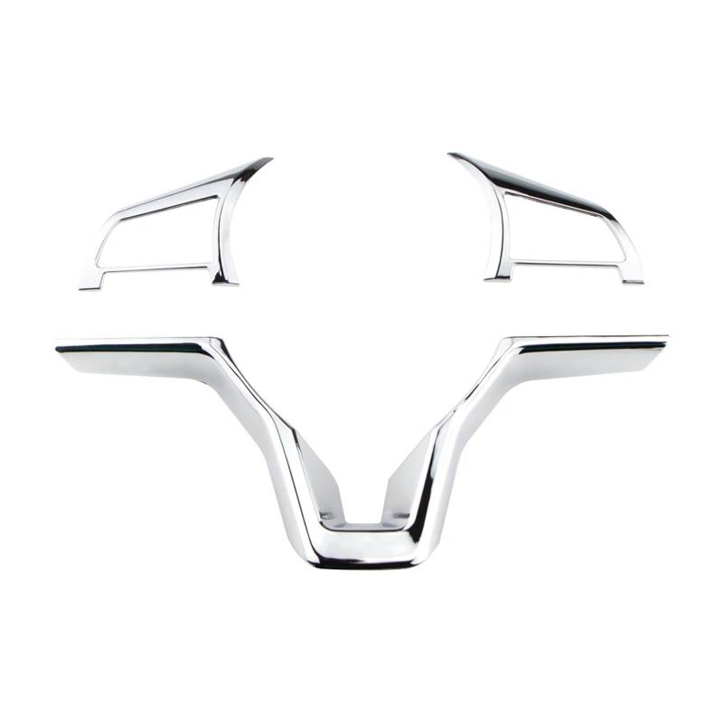 Auto Innenraum Rahmen Für Qashqai J11 Für X&Trail T32 R&ogue Note V&ersa K&icks Juke Micra Blatt Sentra Auto Lenkrad Panel Abdeckung Trim Aufkleber Abdeckung Innen Trim(3Pc Silver) von MBROS