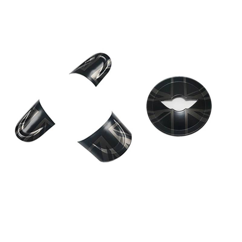 Auto Innenraum Rahmen R55 R60 Für C&ountryman Für C&ooper R56 R57 R58 R59 Auto Lenkrad Panel Taste Abdeckung Styling Aufkleber Zubehör Abdeckung Innen Trim(The Black Flag B) von MBROS
