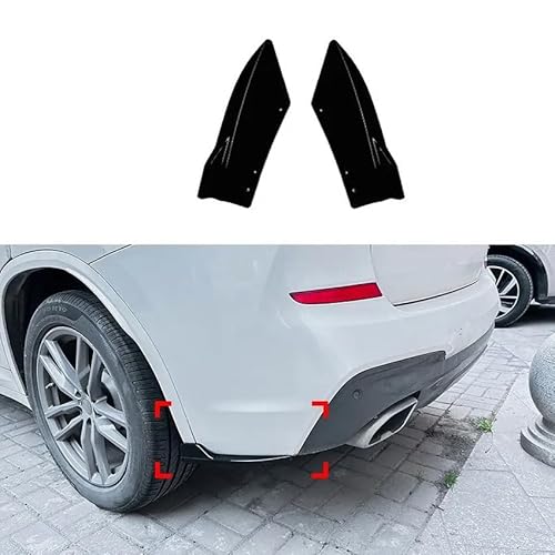 Auto Vordere Zurück Stoßstange für BMW X3 G01 pre M Sport 2018-2021, Seite Spoiler Diffusor Splitter Frontspoiler Car Styling Karosserie-Anbauteile,A Glossy Black von MBROS