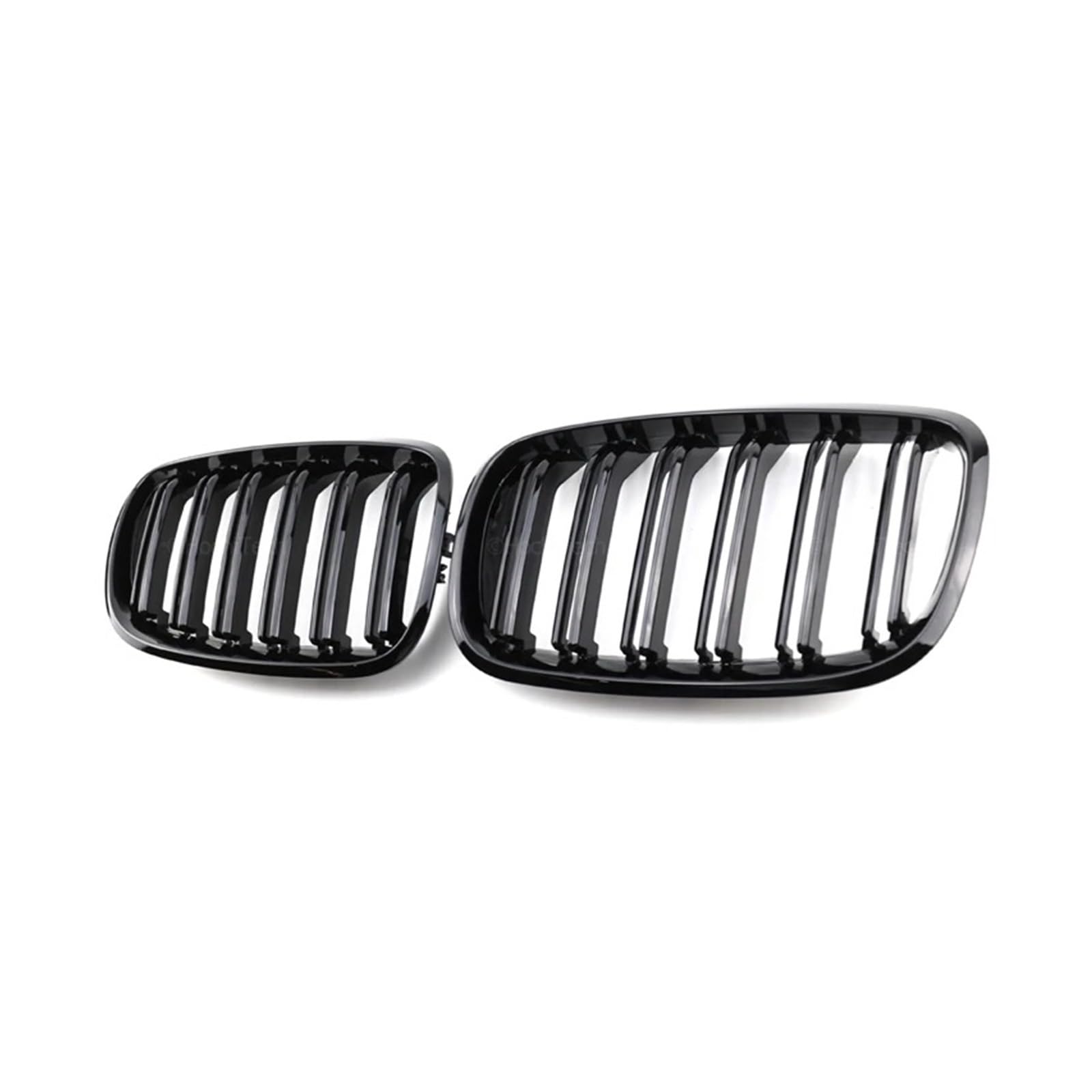 Sport Kühlergrill 2 Stück Für X5 E70 2007–2013 Für X6 E71 E72 2008–2014 Front-Nieren-Doppellamellengrill Glänzend Schwarzer Kühlergrill Kühlergrill Vorne(All Black) von MBROS