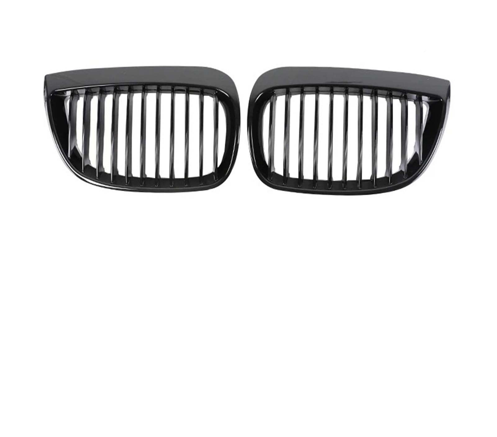 Sport Kühlergrill Für 1er E81 E82 E88 E87 2004-2011 Auto Frontstoßstange Kindey M Style Kühlergrill Doppellamelle Grillabdeckung Teil Kühlergrill Vorne(Single Gloss Black) von MBROS