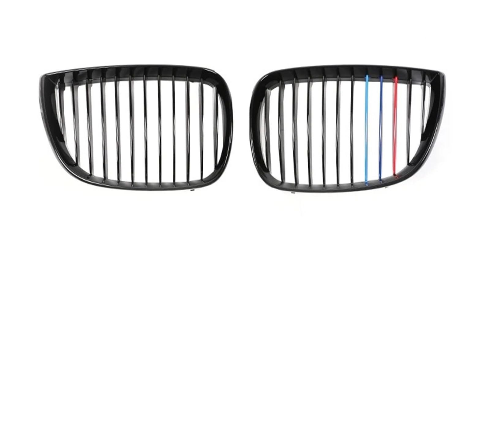 Sport Kühlergrill Für 1er E81 E82 E88 E87 2004-2011 Auto Frontstoßstange Kindey M Style Kühlergrill Doppellamelle Grillabdeckung Teil Kühlergrill Vorne(Single M Black) von MBROS
