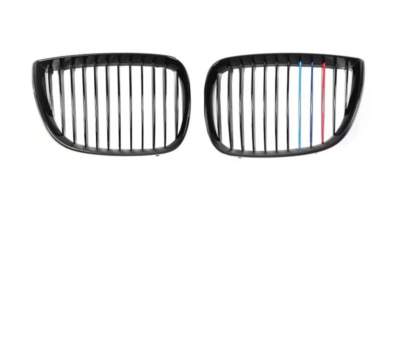 Sport Kühlergrill Für 1er E81 E82 E88 E87 2004-2011 Auto Frontstoßstange Kindey M Style Kühlergrill Doppellamelle Grillabdeckung Teil Kühlergrill Vorne(Single M Black) von MBROS