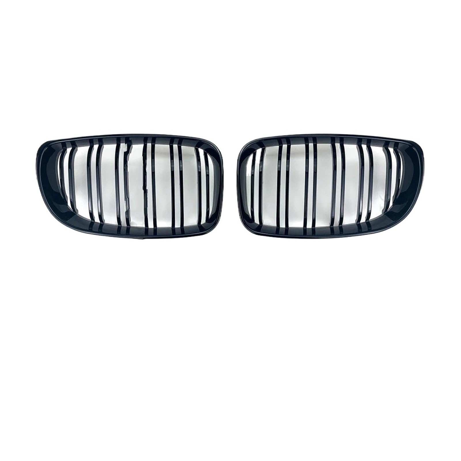 Sport Kühlergrill Für 1er E81 E87 E82 E88 Wie 120i 120d 130i 135i Coupé 2007-2011 Auto-Frontkühlergrill Grillgitter Zubehör Kühlergrill Vorne(2 Line Glossy Black) von MBROS