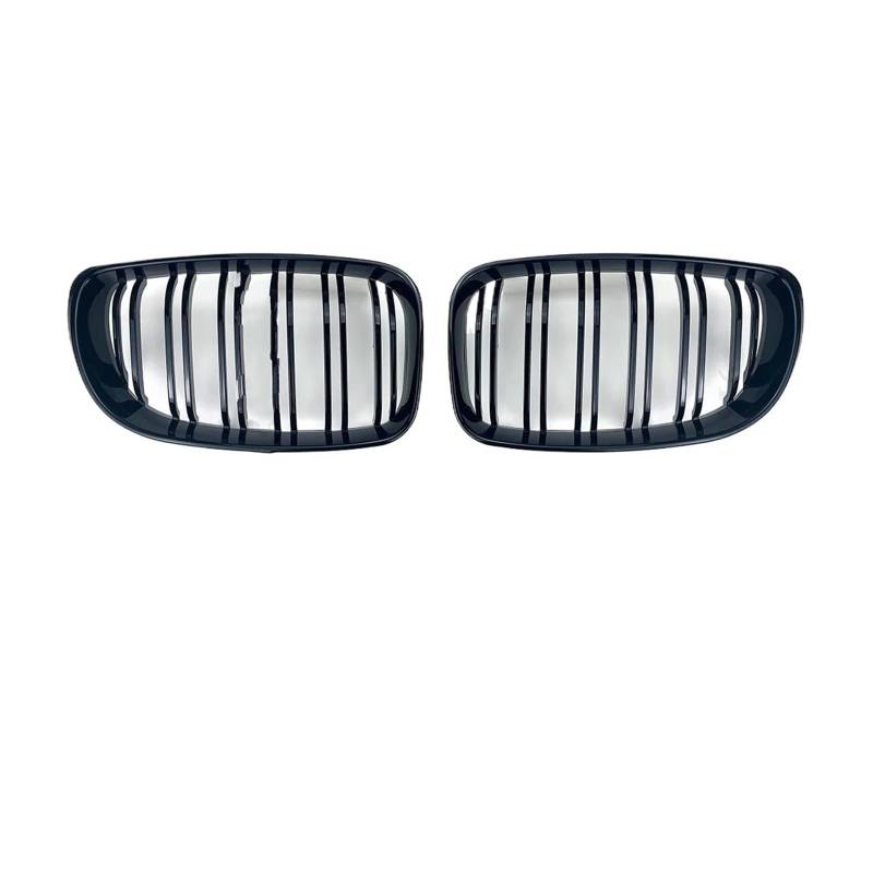 Sport Kühlergrill Für 1er E81 E87 E82 E88 Wie 120i 120d 130i 135i Coupé 2007-2011 Auto-Frontkühlergrill Grillgitter Zubehör Kühlergrill Vorne(2 Line Glossy Black) von MBROS