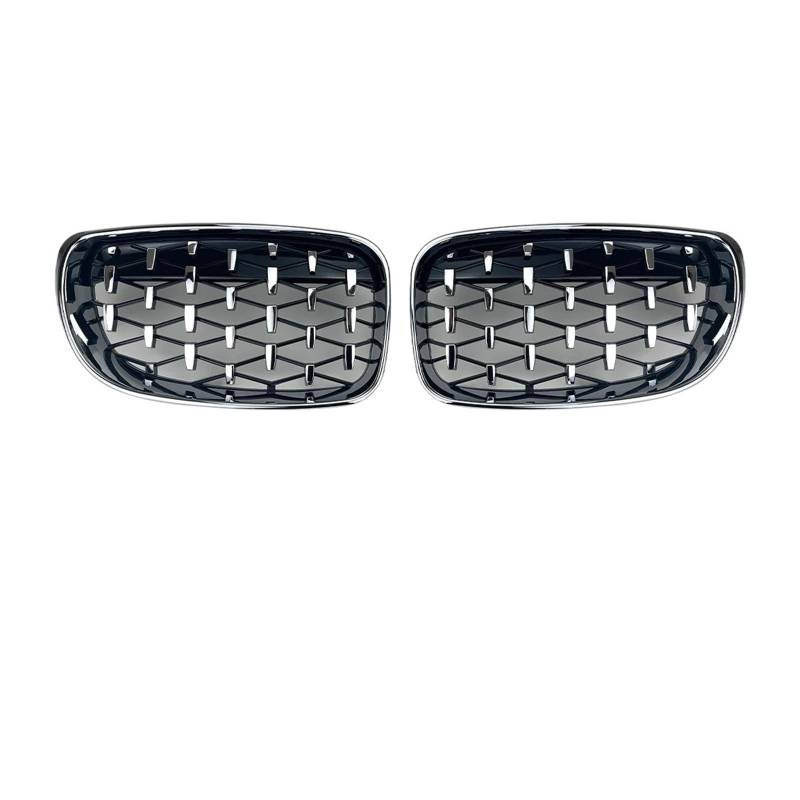 Sport Kühlergrill Für 1er E81 E87 E82 E88 Wie 120i 120d 130i 135i Coupé 2007-2011 Auto-Frontkühlergrill Grillgitter Zubehör Kühlergrill Vorne(All Silvery) von MBROS