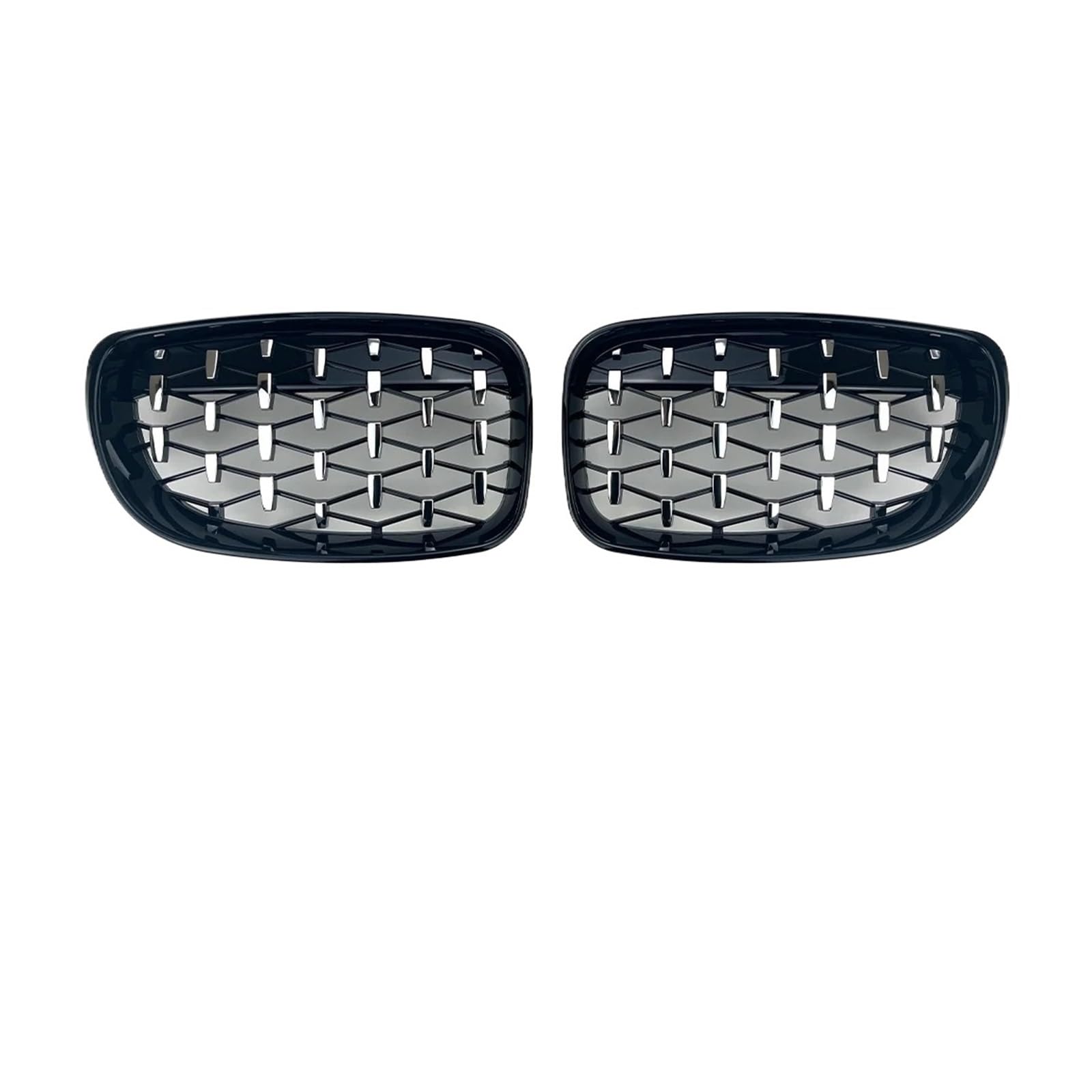 Sport Kühlergrill Für 1er E81 E87 E82 E88 Wie 120i 120d 130i 135i Coupé 2007-2011 Auto-Frontkühlergrill Grillgitter Zubehör Kühlergrill Vorne(Black-Silvery) von MBROS
