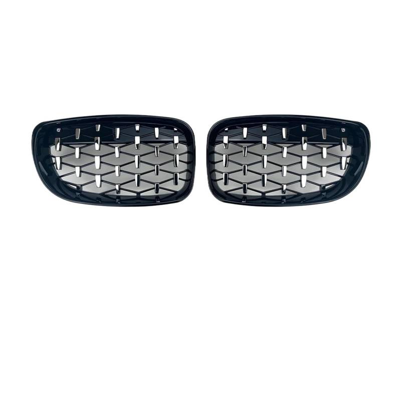 Sport Kühlergrill Für 1er E81 E87 E82 E88 Wie 120i 120d 130i 135i Coupé 2007-2011 Auto-Frontkühlergrill Grillgitter Zubehör Kühlergrill Vorne(Black-Silvery) von MBROS