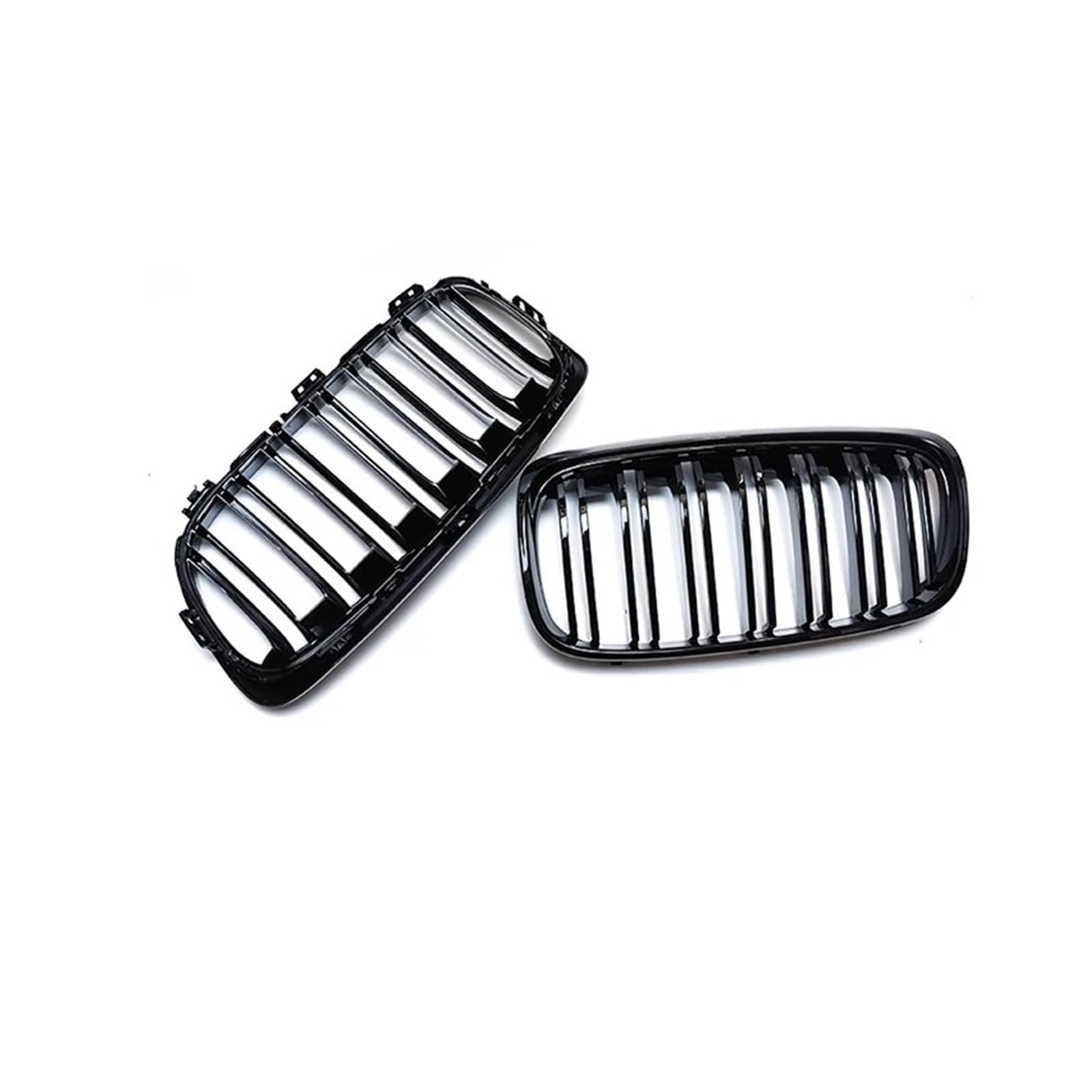Sport Kühlergrill Für 2er F45 F46 2014-2020 Auto Glanz Schwarz Nierengitter Frontstoßstangengitter Renngrill Ersatzgitter Kühlergrill Vorne(45 14-17 Dual) von MBROS