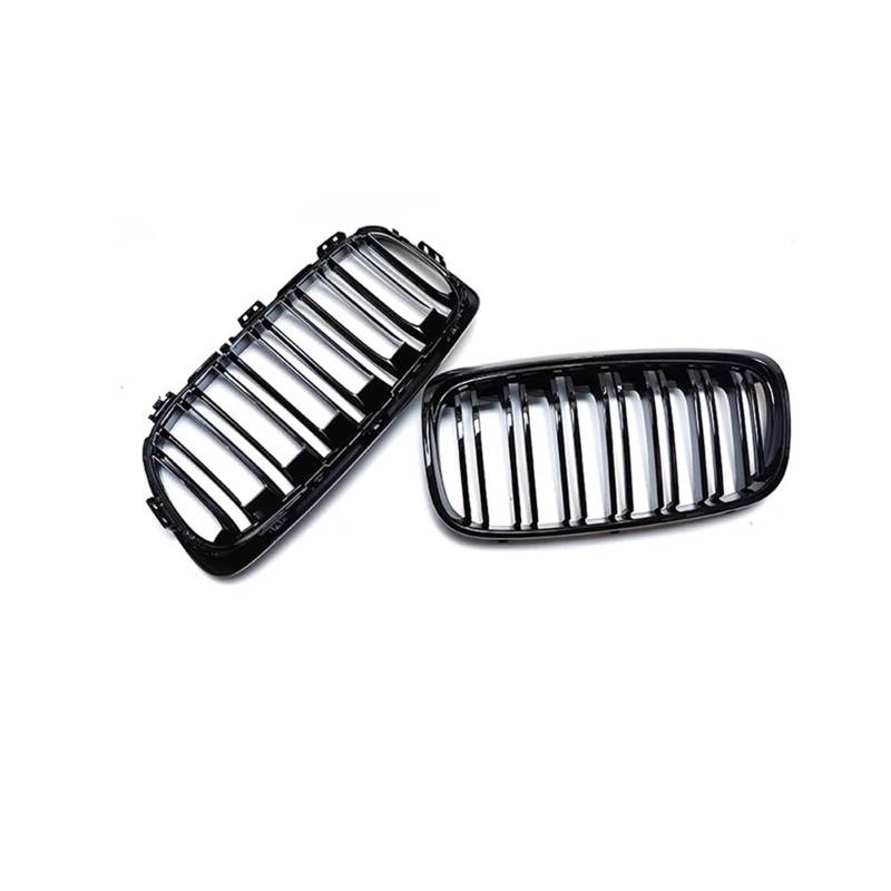 Sport Kühlergrill Für 2er F45 F46 2014-2020 Auto Glanz Schwarz Nierengitter Frontstoßstangengitter Renngrill Ersatzgitter Kühlergrill Vorne(45 14-17 Dual) von MBROS