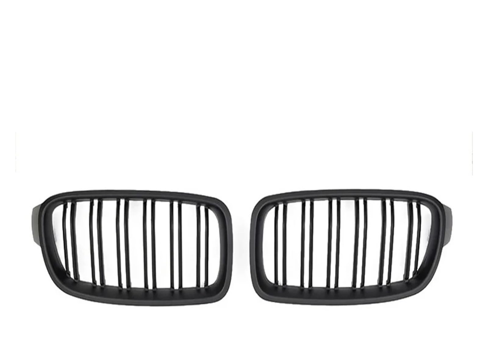 Sport Kühlergrill Für 3er F30 F31 F35 F30 320i 328i 335i 2012-2019 Auto Glanz Schwarz Doppellamellen Matt Schwarz Nieren-Stoßstangengrill Kühlergrill Vorne(Matte Black) von MBROS