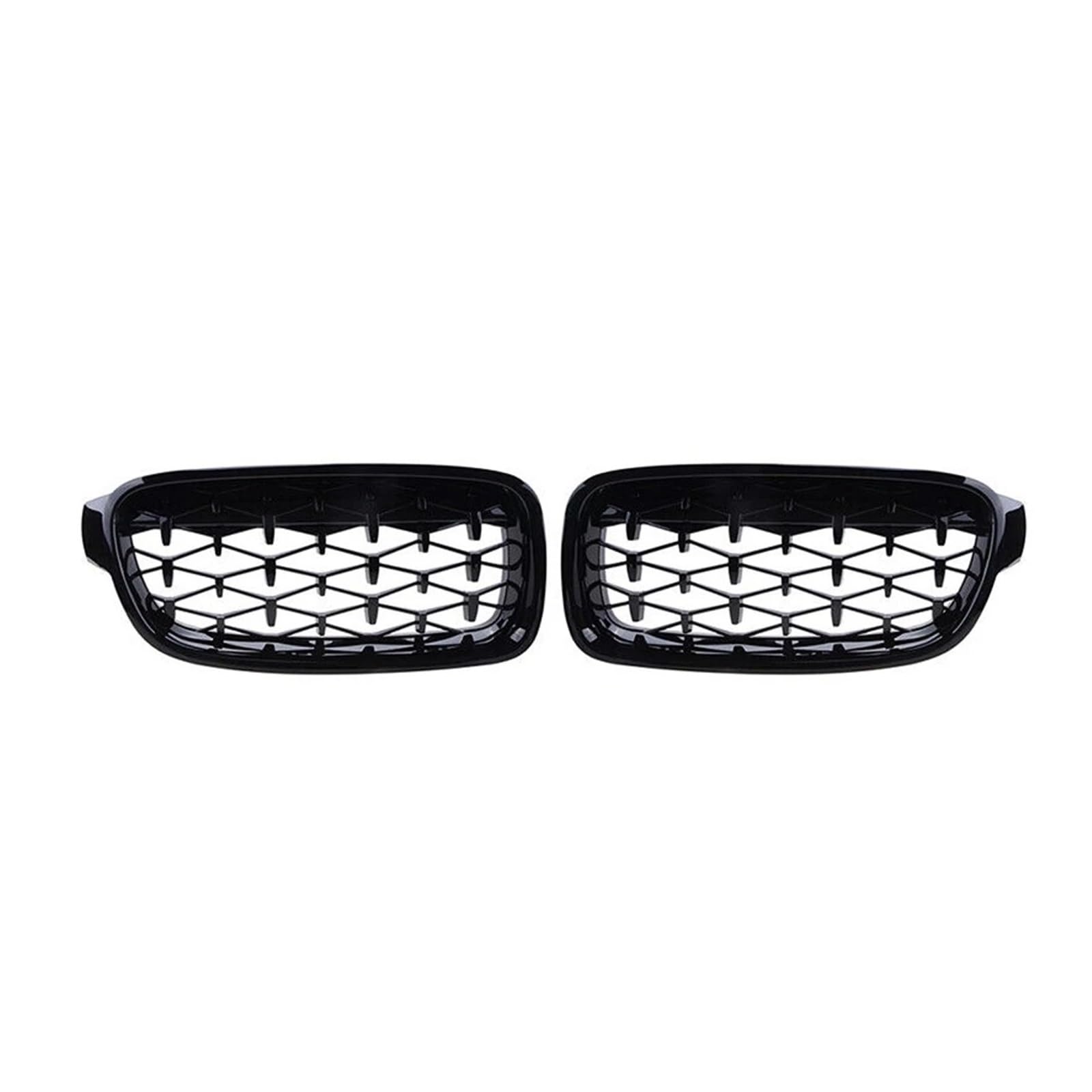 Sport Kühlergrill Für 3er-Serie 320i 325i 328i F30 F31 F35 2012-2019 Auto-Einzelliniengrills Chrom-Diamanten-Stil Frontnierengrills Kühlergrill Vorne(Diamond-Glossy Black) von MBROS