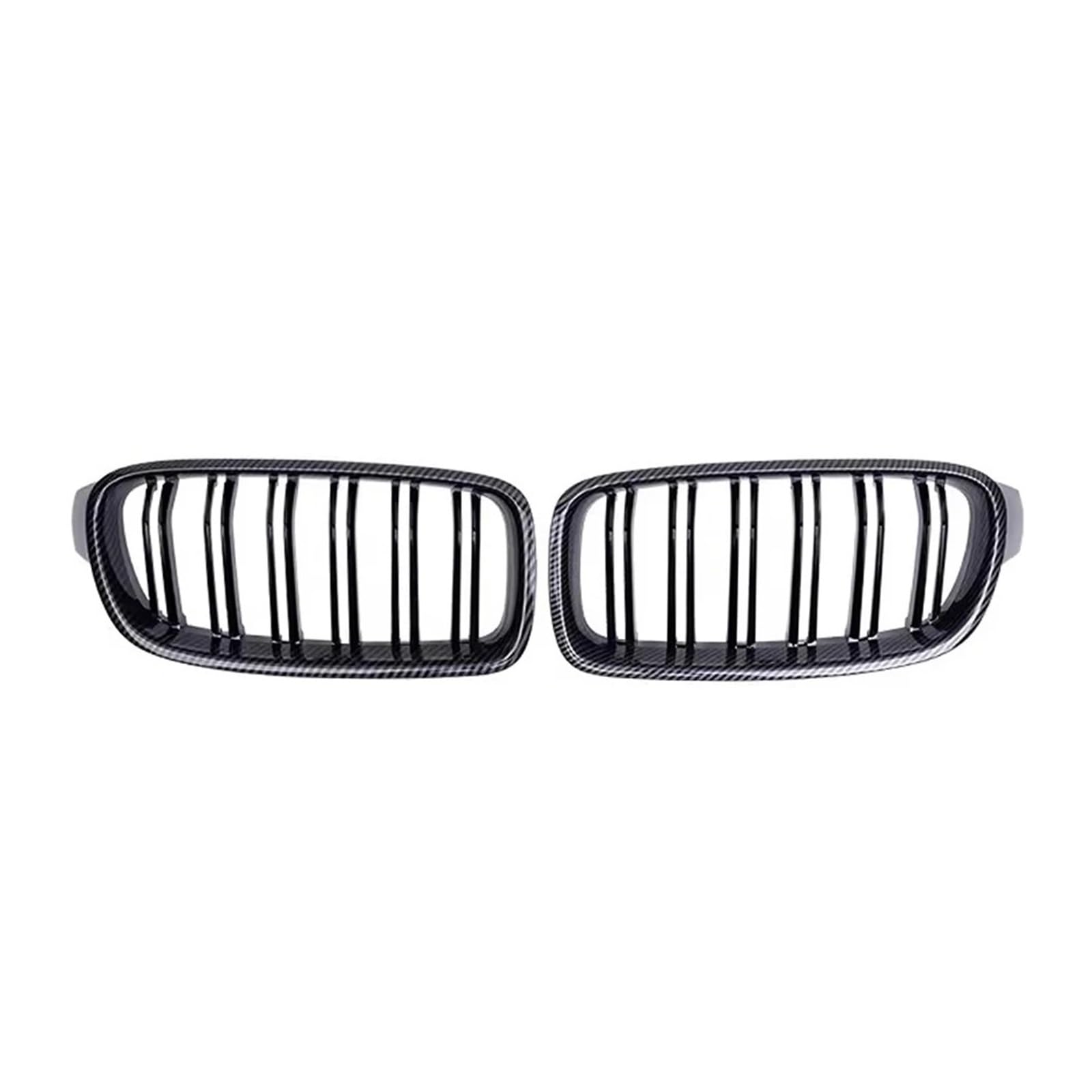 Sport Kühlergrill Für 3er-Serie 320i 325i 328i F30 F31 F35 2012-2019 Auto-Einzelliniengrills Chrom-Diamanten-Stil Frontnierengrills Kühlergrill Vorne(Double-Carbon Look) von MBROS