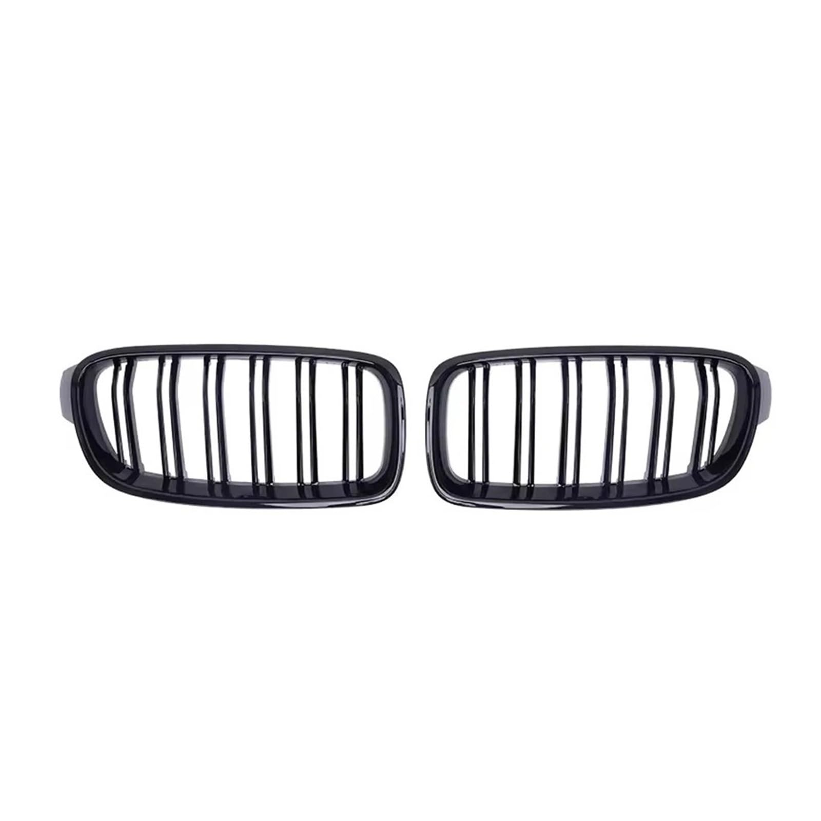 Sport Kühlergrill Für 3er-Serie 320i 325i 328i F30 F31 F35 2012-2019 Auto-Einzelliniengrills Chrom-Diamanten-Stil Frontnierengrills Kühlergrill Vorne(Double-Glossy Black) von MBROS