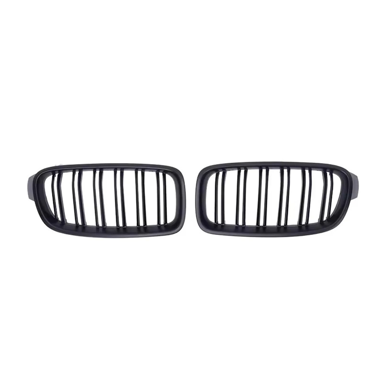Sport Kühlergrill Für 3er-Serie 320i 325i 328i F30 F31 F35 2012-2019 Auto-Einzelliniengrills Chrom-Diamanten-Stil Frontnierengrills Kühlergrill Vorne(Double-Matte Black) von MBROS