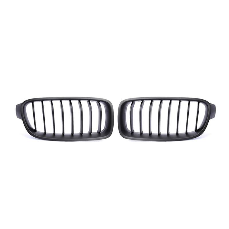 Sport Kühlergrill Für 3er-Serie 320i 325i 328i F30 F31 F35 2012-2019 Auto-Einzelliniengrills Chrom-Diamanten-Stil Frontnierengrills Kühlergrill Vorne(Single-Matte Black) von MBROS