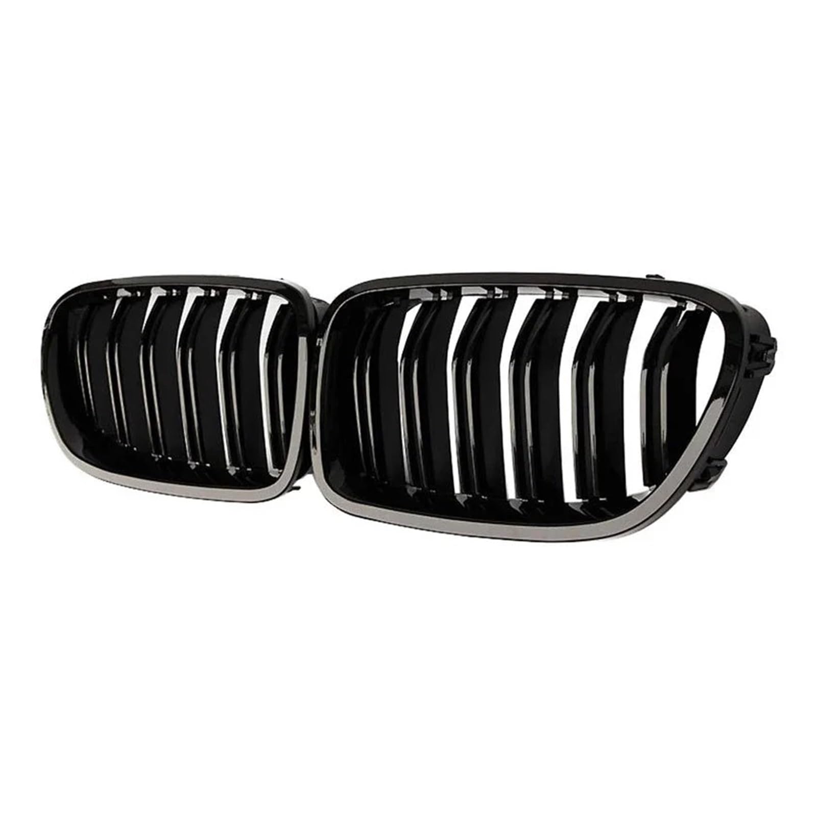 Sport Kühlergrill Für 5 Series 518d 520d 530i 535i F10 Limousine F11 Kombi Für M5 2010-2016 Auto Schwarz Frontstoßstange Nierengrill Kühlergrill Vorne(2-Slat Gloss Black) von MBROS