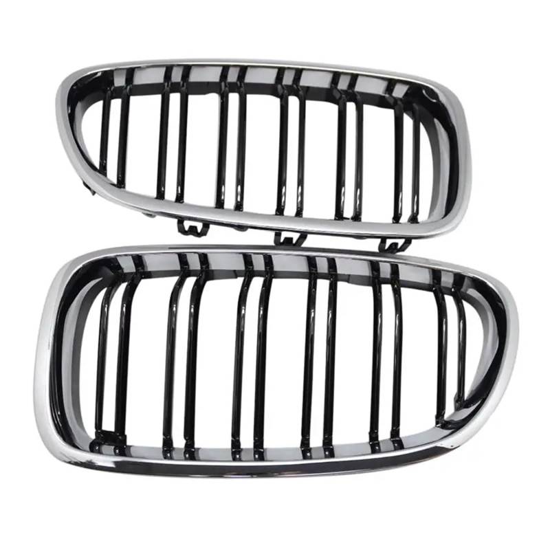 Sport Kühlergrill Für 5er F10 F11 F18 520d 530d 540i 2010-2013 2014 2015 Auto Silber Schwarz Dual Fin Kühlergrill Grill Haube Nase Kühlergrill Vorne von MBROS