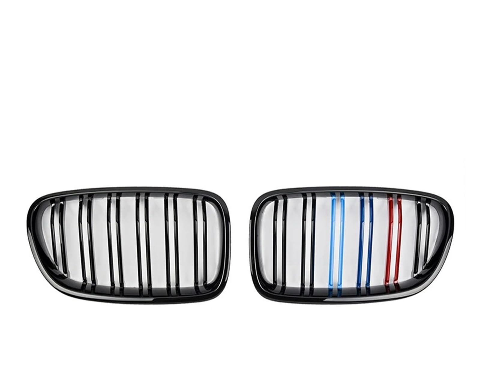 Sport Kühlergrill Für 5er F10 F11 F18 520d 530d 540i 2010-2017 Auto Schwarz Glänzend Nierengrill Doppellamellen Renngrill Ersatzteil Kühlergrill Vorne(M-Color) von MBROS