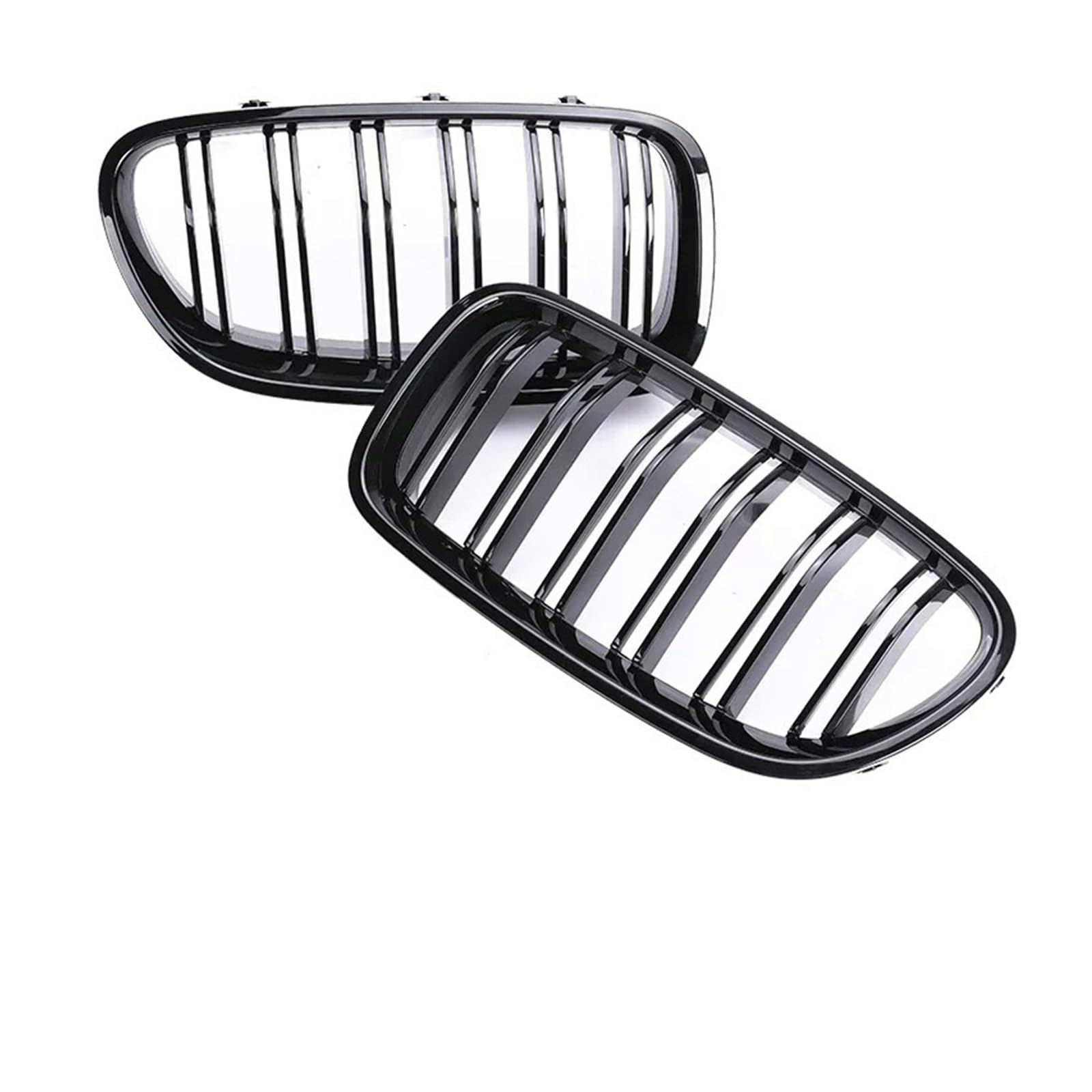 Sport Kühlergrill Für 5er F10 F11 Für M5 520i 528i 530i 2010-2017 Auto Front Nieren Facelift Stoßstange M Farbe Grill Glanz Schwarz Grill Kühlergrill Vorne(Dual Gloss Black) von MBROS