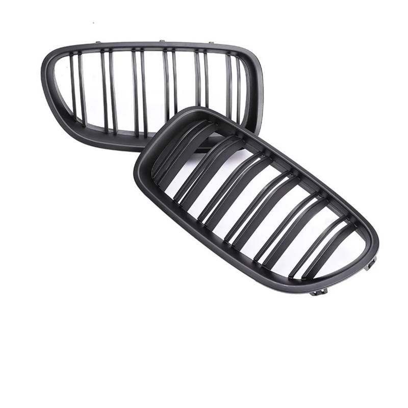 Sport Kühlergrill Für 5er F10 F11 Für M5 520i 528i 530i 2010-2017 Auto Front Nieren Facelift Stoßstange M Farbe Grill Glanz Schwarz Grill Kühlergrill Vorne(Dual Matte Black) von MBROS