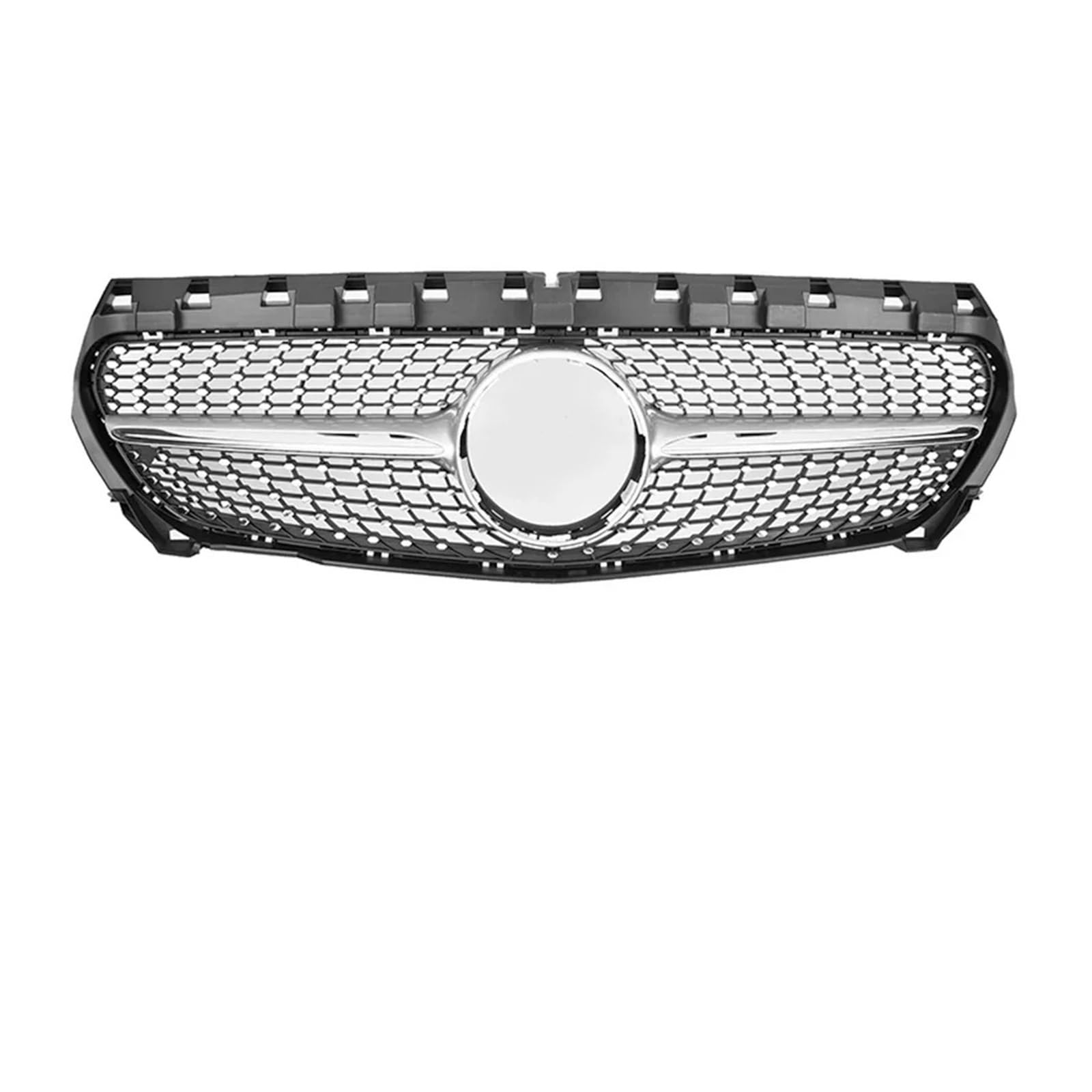 Sport Kühlergrill Für CLA-Klasse W117 CLA180 CLA200 CLA45 Für Für GT Style 2013-2019 2018 Auto Front Mesh Grille Frontstoßstangengrill Kühlergrill Vorne(Diamonds-Silver) von MBROS