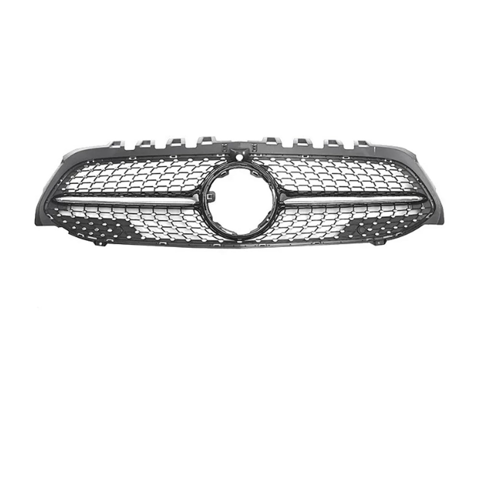 Sport Kühlergrill Für CLA-Klasse X118 C118 W118 Für GT Coupe Shooting Brake 2020-2023 2022 Autogrill Schwarz Silber Frontstoßstangengrill Kühlergrill Vorne(Diamonds-Black 360) von MBROS