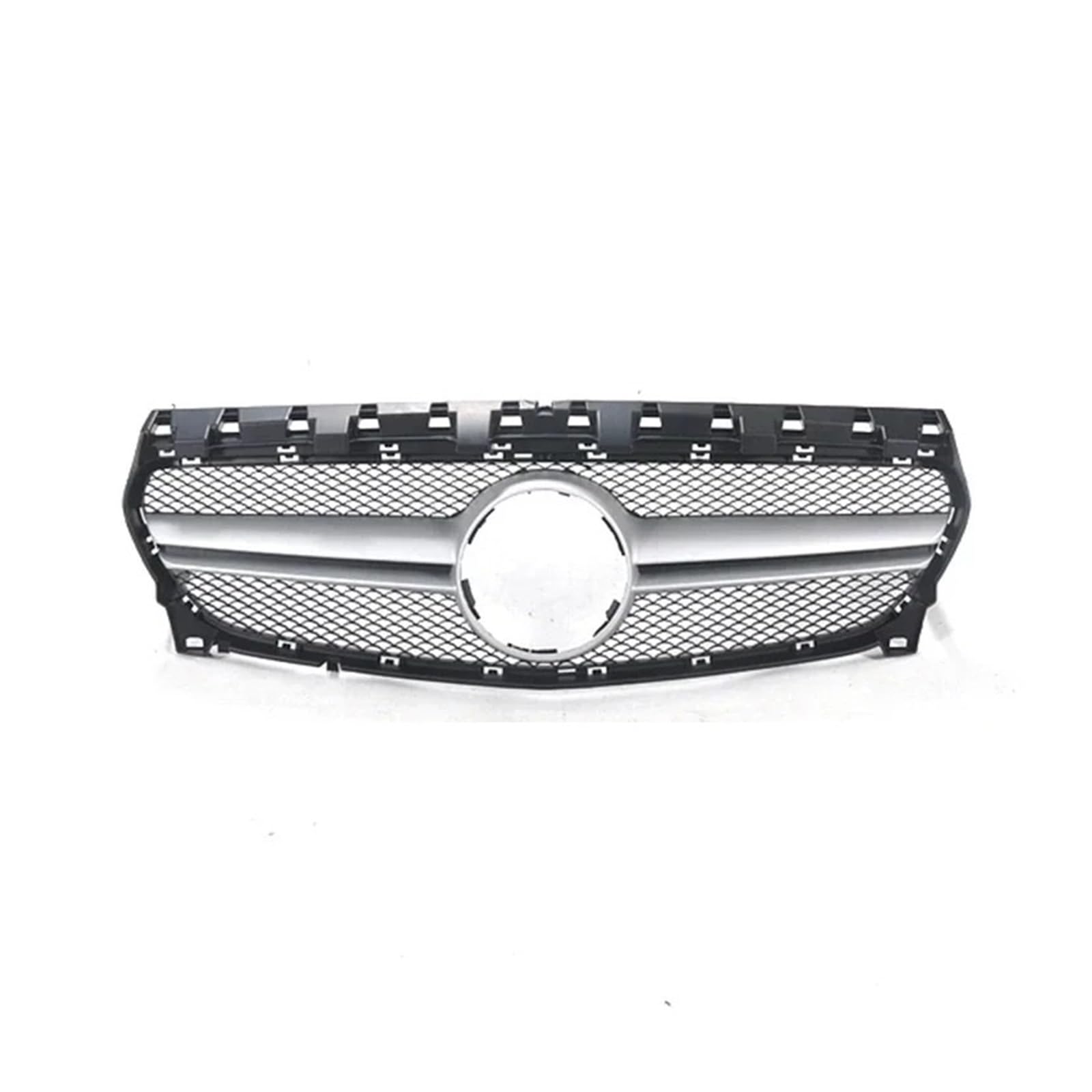 Sport Kühlergrill Für CLA W117 CLA45 CLA35 Für GT Für Diamond Style 2014-2019 2018 Auto-Renngrill Außengrill Die Vordere Stoßstange Kühlergrill Vorne(17-18 A Silver) von MBROS
