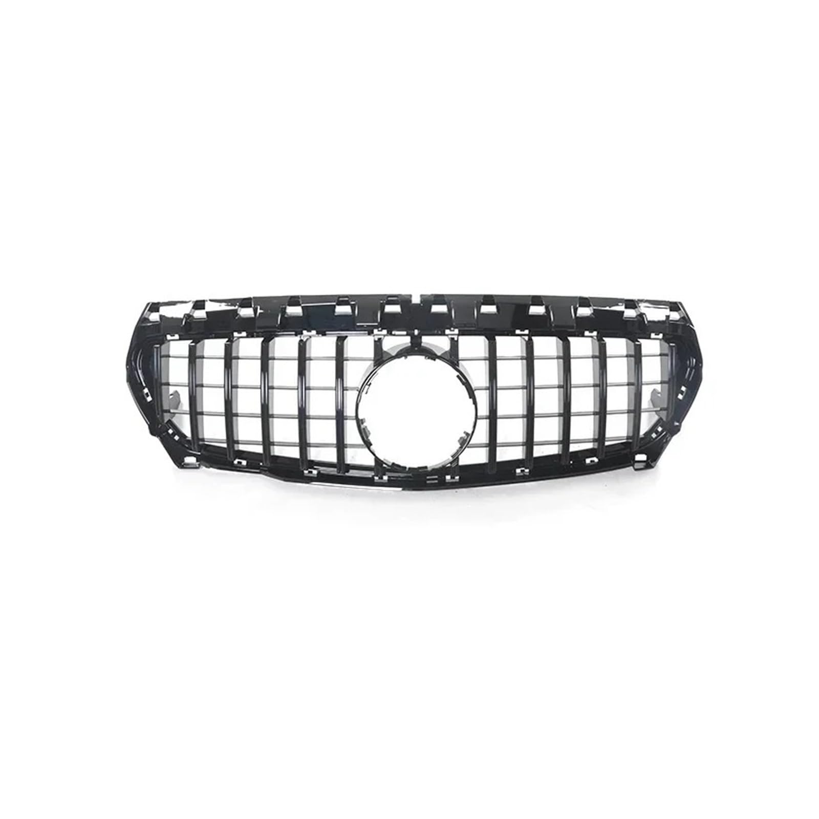 Sport Kühlergrill Für CLA W117 CLA45 CLA35 Für GT Für Diamond Style 2014-2019 2018 Auto-Renngrill Außengrill Die Vordere Stoßstange Kühlergrill Vorne(17-18 G Black) von MBROS