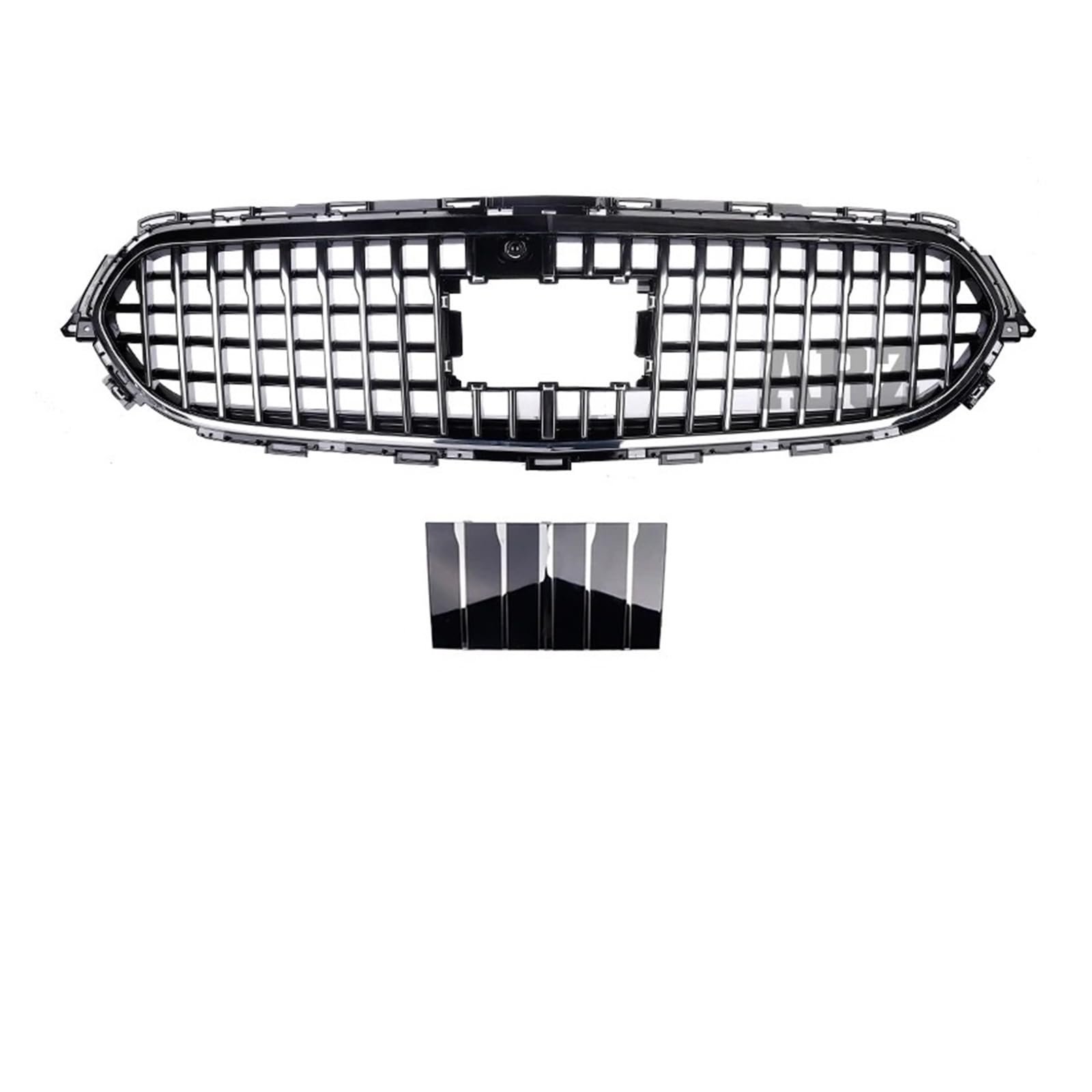 Sport Kühlergrill Für E-Klasse W213 S213 Für GT Diamond Style Für Exklusives Facelift Auto Frontstoßstangengrill Schwarz Silber Grill Kühlergrill Vorne(Exclusive Silver) von MBROS