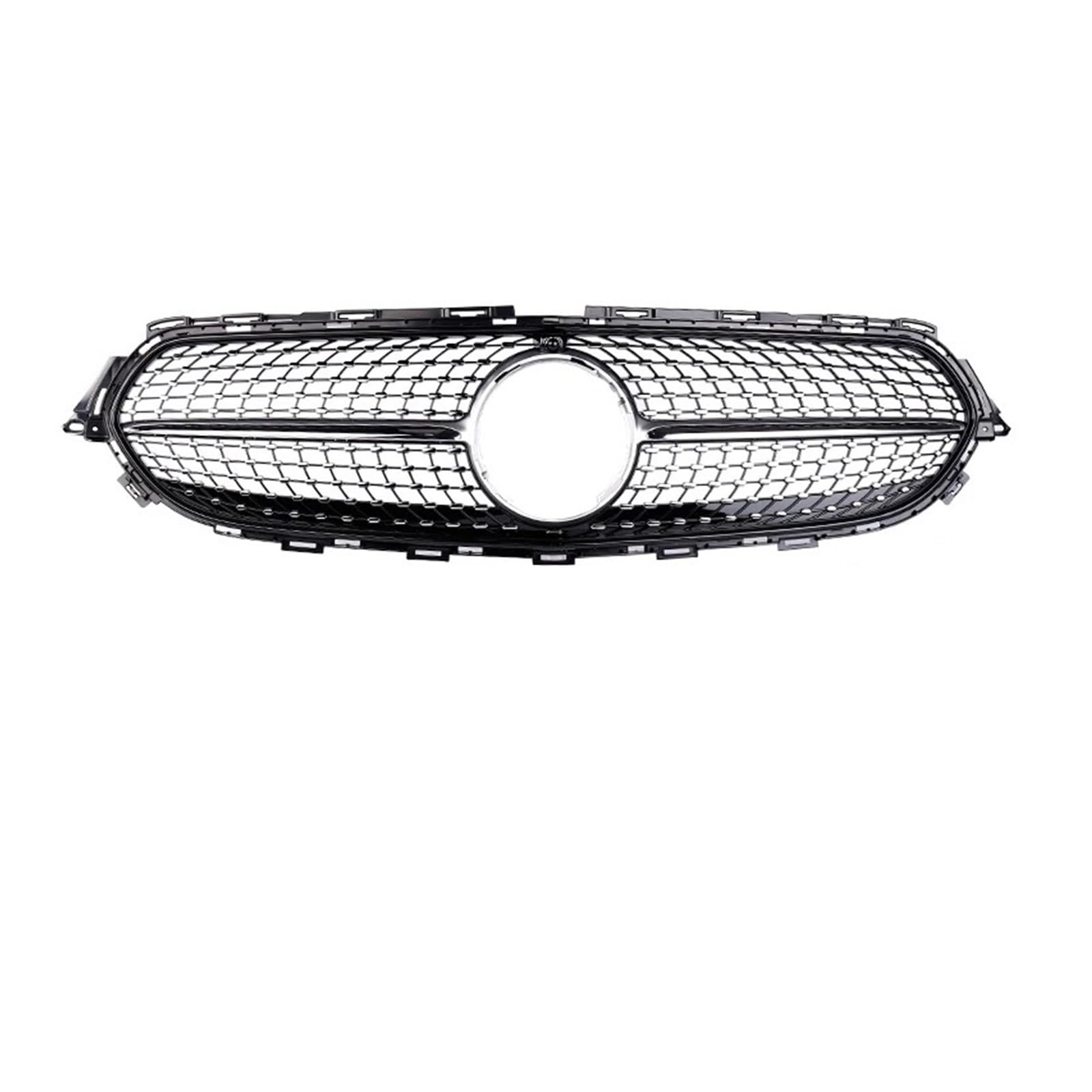 Sport Kühlergrill Für E-Klasse W213 S213 Für GT Diamond Style Für Exklusives Facelift Auto Frontstoßstangengrill Schwarz Silber Grill Kühlergrill Vorne(Normal 4) von MBROS