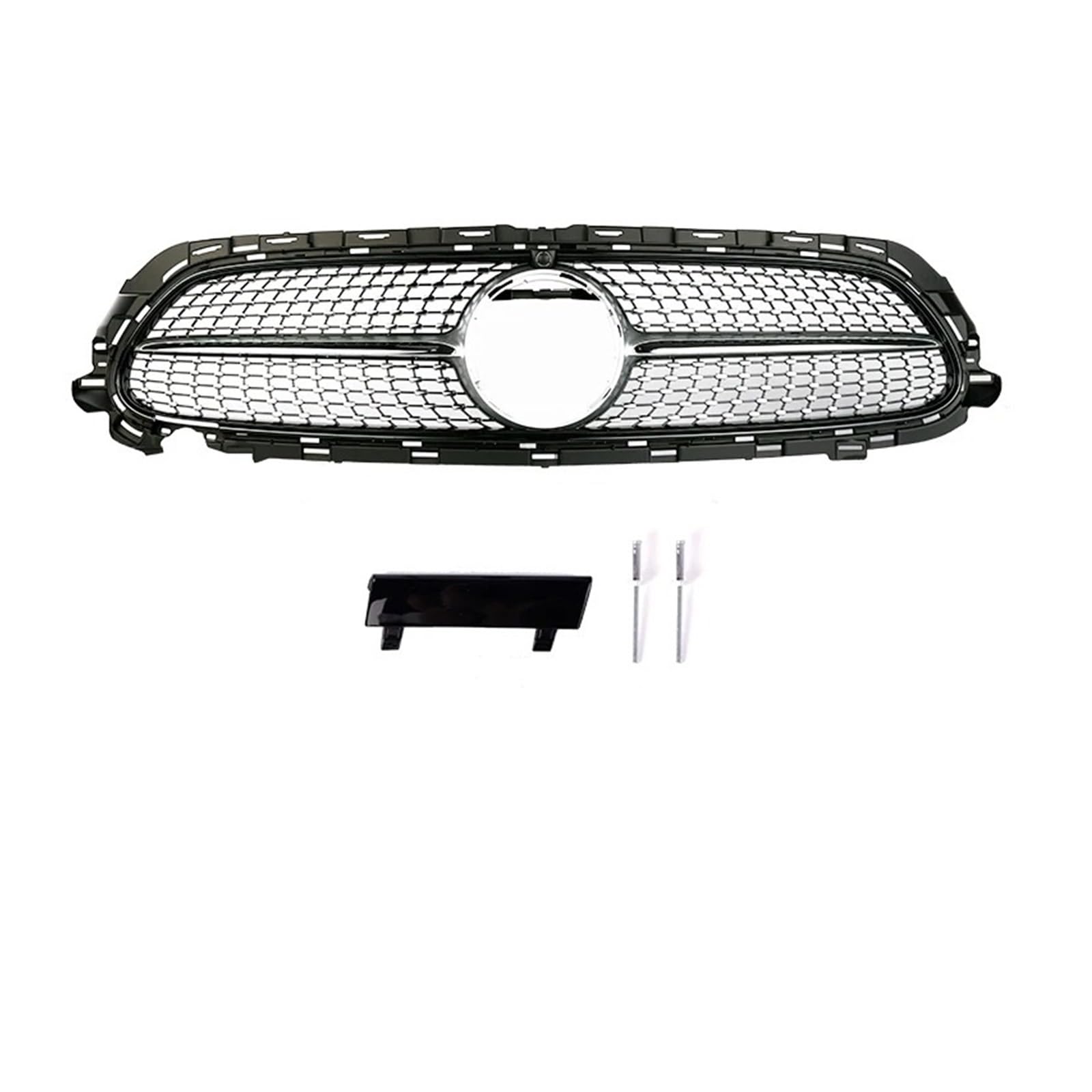 Sport Kühlergrill Für E-Klasse W213 S213 Für GT Diamond Style Für Exklusives Facelift Auto Frontstoßstangengrill Schwarz Silber Grill Kühlergrill Vorne(Sport 5) von MBROS