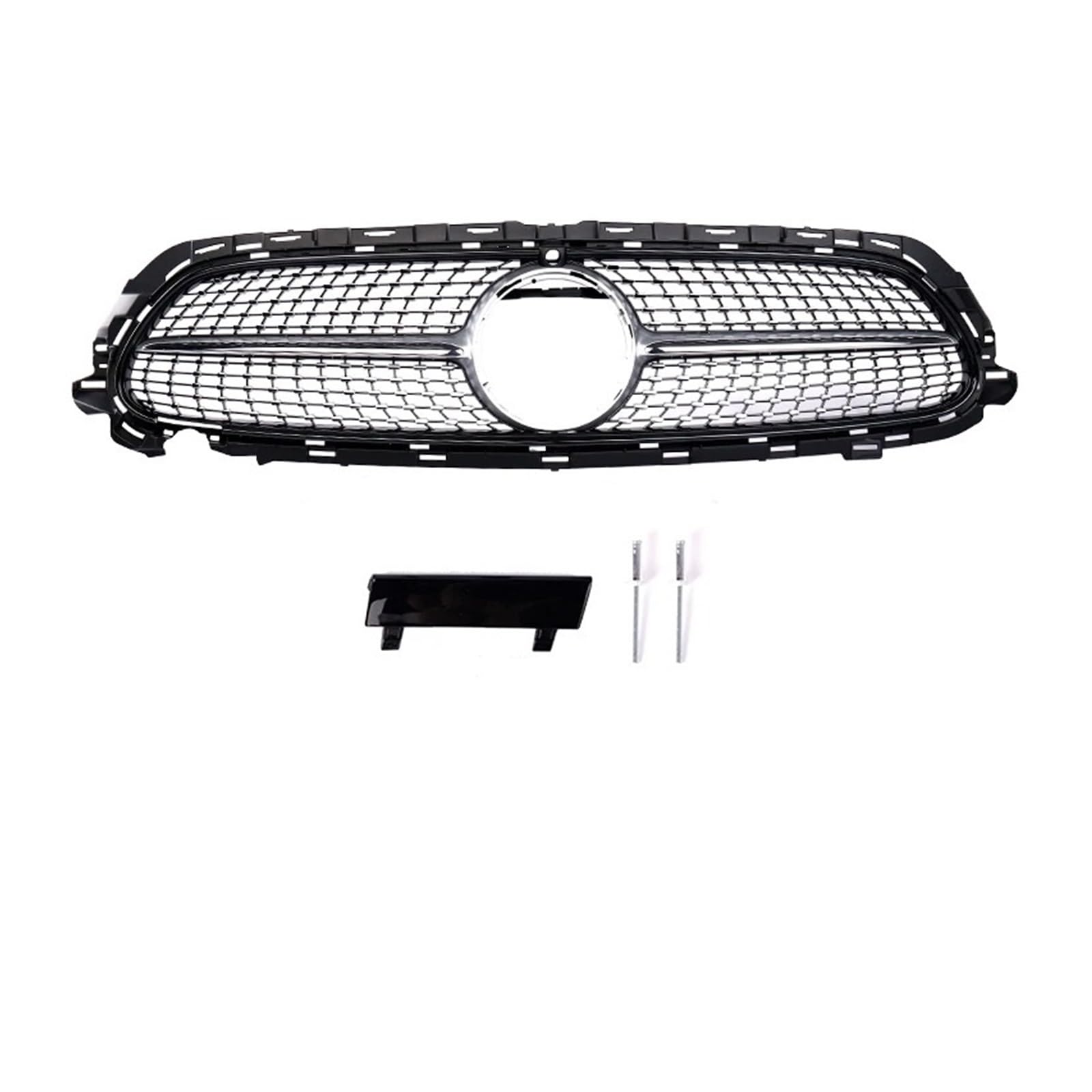 Sport Kühlergrill Für E-Klasse W213 S213 Für GT Diamond Style Für Exklusives Facelift Auto Frontstoßstangengrill Schwarz Silber Grill Kühlergrill Vorne(Sport 6) von MBROS