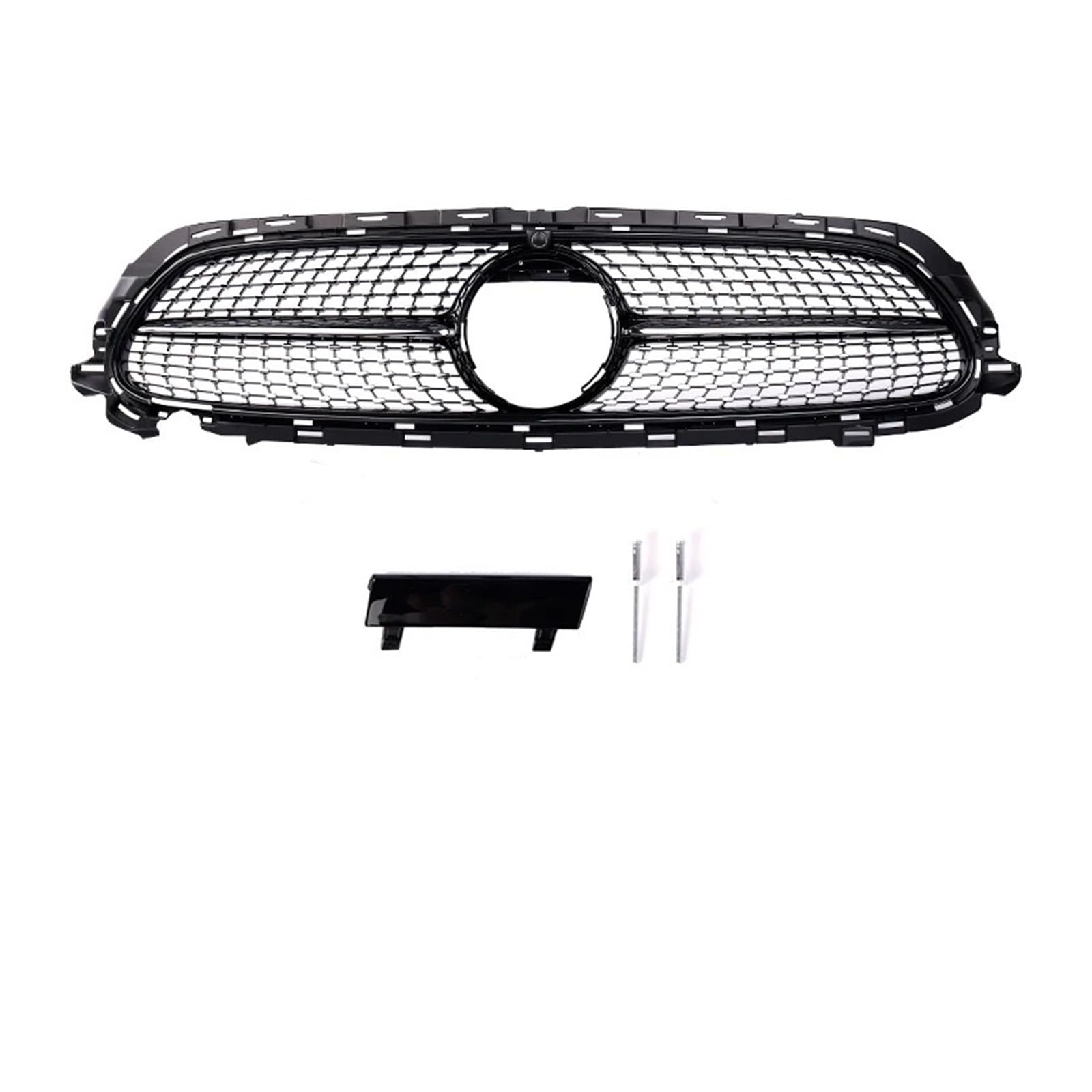 Sport Kühlergrill Für E-Klasse W213 S213 Für GT Diamond Style Für Exklusives Facelift Auto Frontstoßstangengrill Schwarz Silber Grill Kühlergrill Vorne(Sport 7) von MBROS