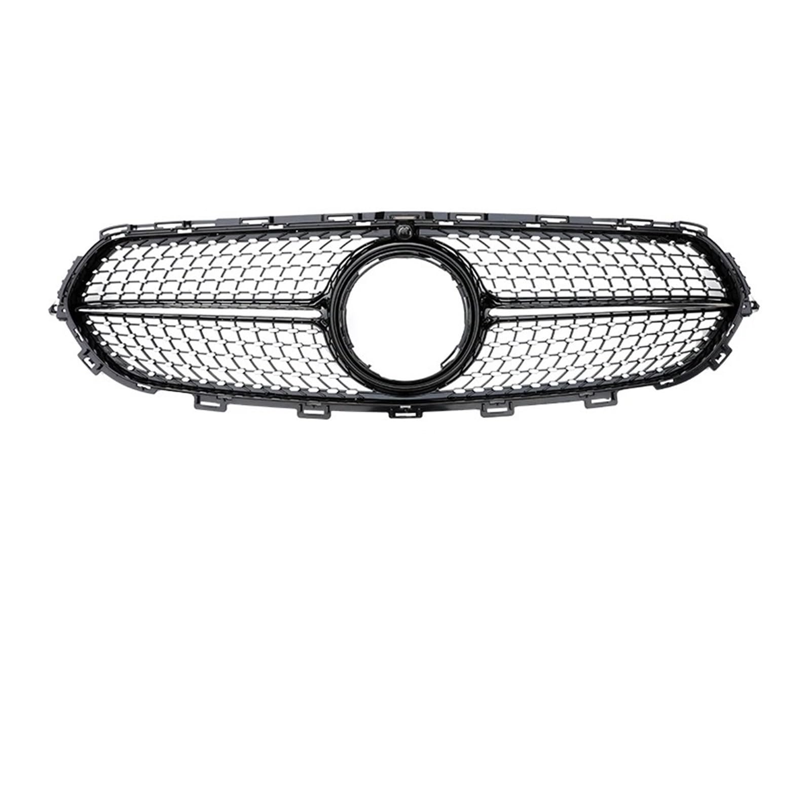 Sport Kühlergrill Für E-Klasse W213 S213 Für GT Diamond Style Für Exklusives Facelift Auto Frontstoßstangengrill Schwarz Silber Grill Kühlergrill Vorne(Wagon B) von MBROS