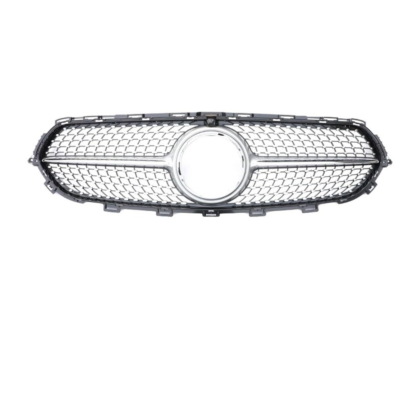 Sport Kühlergrill Für E-Klasse W213 S213 Für GT Diamond Style Für Exklusives Facelift Auto Frontstoßstangengrill Schwarz Silber Grill Kühlergrill Vorne(Wagon S) von MBROS