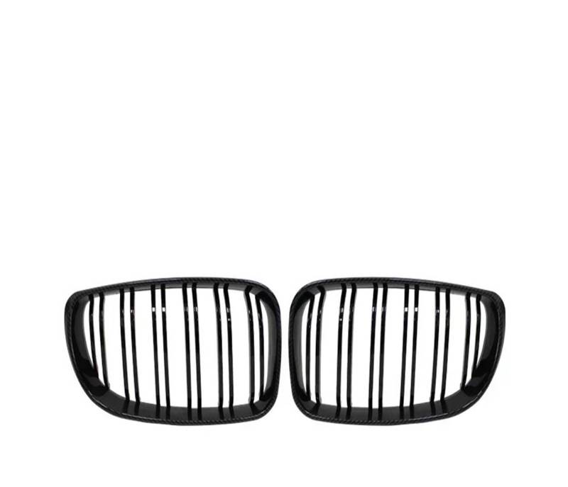 Sport Kühlergrill Für E81 E87 E82 E88 128I 130I 135I Ausgewählte 2007-2011 2010 Grill Frontnierengrill Doppellamellen Doppelliniengrills Kühlergrill Vorne(Carbon Fiber) von MBROS